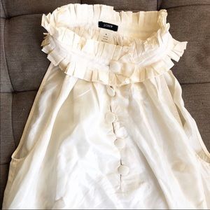 J. Crew Silk Ruffle Blouse